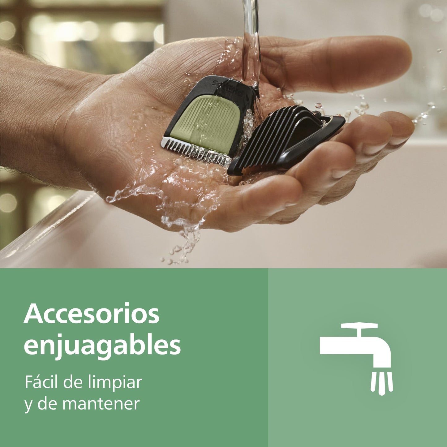 Philips Recortadora Todo En Uno series 3000, Kit 7 en 1, Afeitadora y cortapelos Hombre para Rostro y Pelo, Barba, Cuchillas Autoafilables suaves con la piel, 10 longitudes, MG3930/15