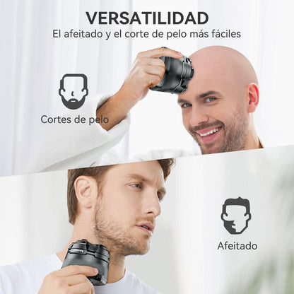 Afeitadora Cabeza Hombre, kensen Maquina Afeitar Hombre para Calvo, 6D Cabezales Maquina para Afeitar Cabeza en Seco y Húmedo con Pantalla LED, 180 mins Uso, IPX6 Impermeable, USB-C