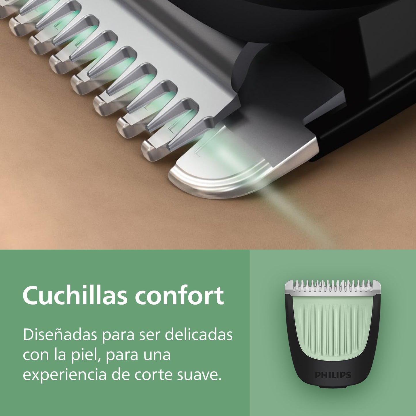 Philips Recortadora Todo En Uno series 3000, Kit 7 en 1, Afeitadora y cortapelos Hombre para Rostro y Pelo, Barba, Cuchillas Autoafilables suaves con la piel, 10 longitudes, MG3930/15