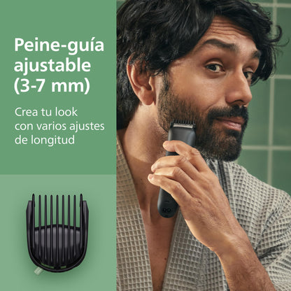 Philips Recortadora Todo En Uno series 3000, Kit 7 en 1, Afeitadora y cortapelos Hombre para Rostro y Pelo, Barba, Cuchillas Autoafilables suaves con la piel, 10 longitudes, MG3930/15